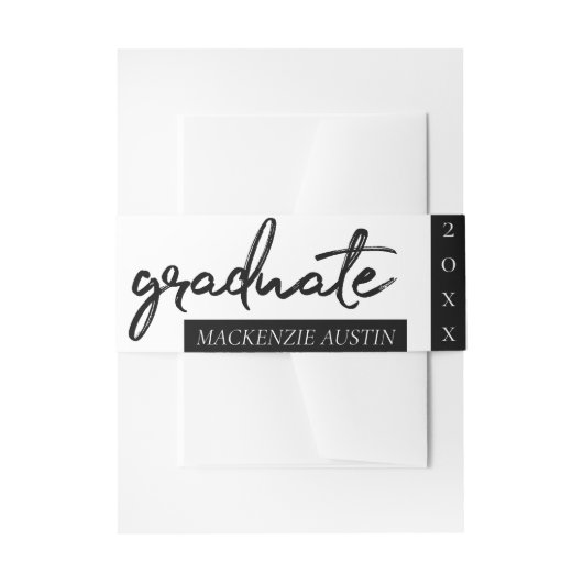 Afstuderen script | Classic Keepsake met Jaar Uitnodigingen Wikkel (Voorkant Voorbeeld)