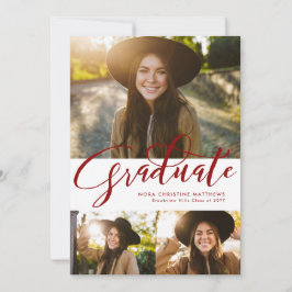 Afstuderen script drie foto rood afstuderen kaart