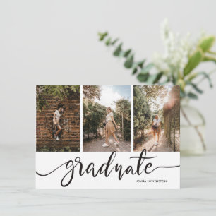 Afstuderen Script Drie Foto's Afstudeerfeest Invi Kaart