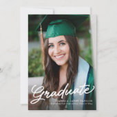 Afstuderen script eenvoudige moderne foto afstuder aankondiging (Voorkant)