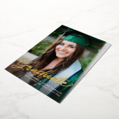 Afstuderen script eenvoudige moderne foto afstuder folie uitnodiging (Gedraaid)