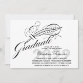 Afstuderen Script Feather Quill Kaart (Voorkant)