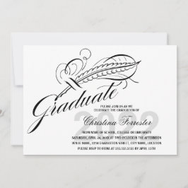 Afstuderen Script Feather Quill Kaart