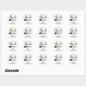 Afstuderen Script Gold Confetti BEDANKT Ronde Sticker (Vel)
