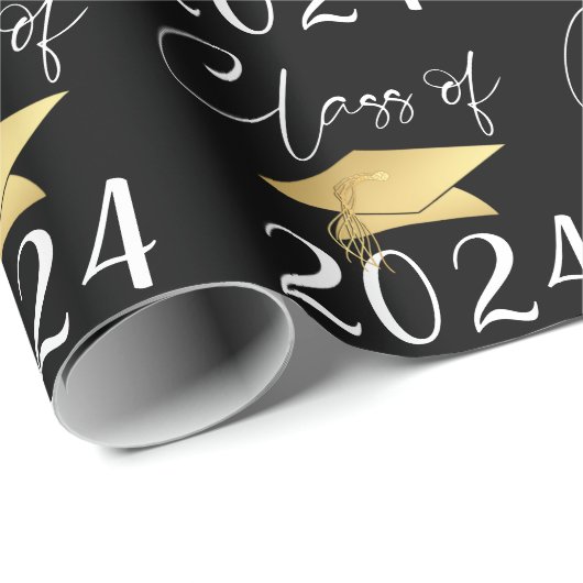 Afstuderen Script Klasse Jaar Aangepaste kleuren Cadeaupapier (Rol Hoek)