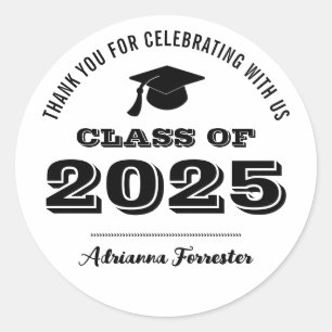 Afstuderen  script   Klasse van 2025 Ronde Sticker