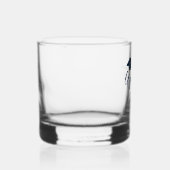 Afstuderen Script Navy Blue gepersonaliseerde aand Whisky Glas (Rechts)