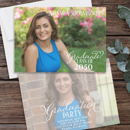 Afstuderen Script Two Photo Template Kaart