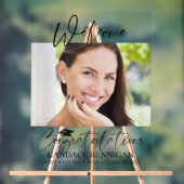 Afstuderen Script Welkom Foto Gefeliciteerd Acryl Bord (Neutraal)