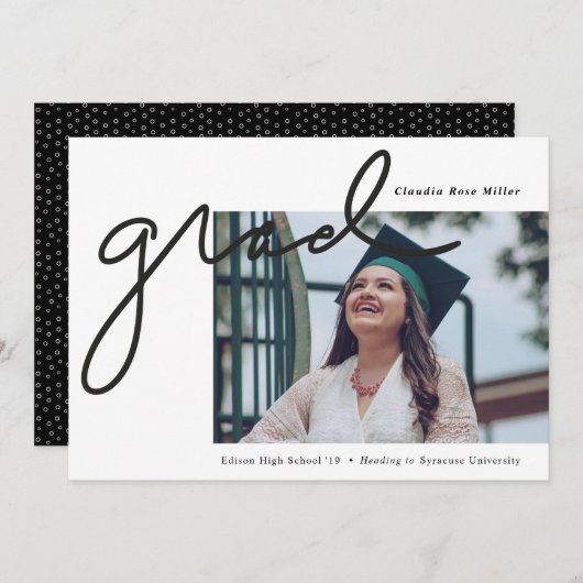 Afstuderen Scripted Afstudeerder Aankondiging (Voorkant / Achterkant)