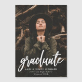 Afstuderen Scripted Photo Magnetische Uitnodiging (Voorkant)