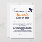 Afstuderen Scripting Oranje Wenskaart Kaart (Voorkant)