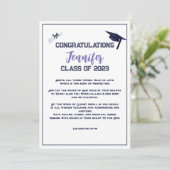 Afstuderen Scripting Paars Wenskaart Kaart (Staand voorkant)