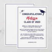 Afstuderen Scripts rood Wenskaart Kaart (Voorkant / Achterkant)