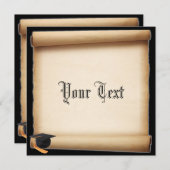 Afstuderen Scroll sjabloon Kaart (Voorkant / Achterkant)