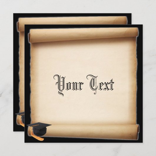 Afstuderen Scroll sjabloon Kaart (Voorkant / Achterkant)