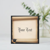 Afstuderen Scroll sjabloon Kaart (Staand voorkant)