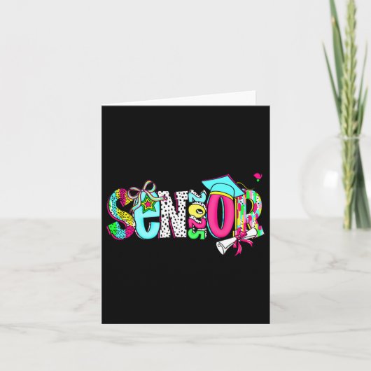 Afstuderen Senior 2025 Retro CL van 2025 Coquette Kaart (Voorkant)
