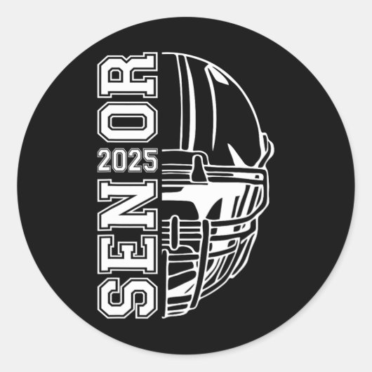 Afstuderen Senior CL van 2025 Afstuderen American  Ronde Sticker (Voorkant)