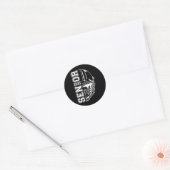 Afstuderen Senior CL van 2025 Afstuderen American  Ronde Sticker (Envelop)