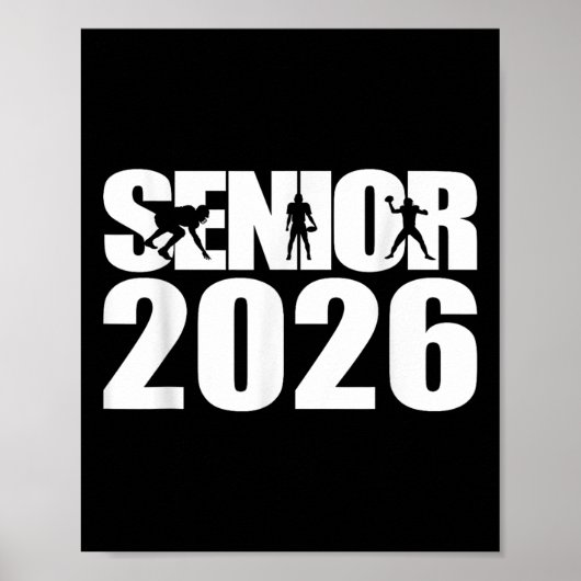 Afstuderen Senior CL van 2026 Afstuderen American  Poster (Voorkant)