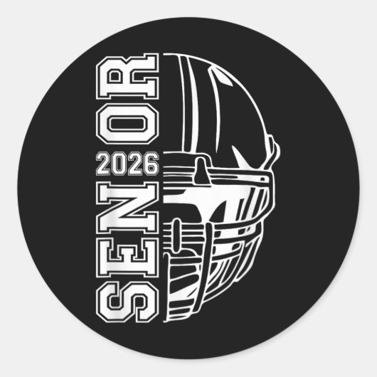 Afstuderen Senior CL van 2026 Afstuderen American  Ronde Sticker (Voorkant)