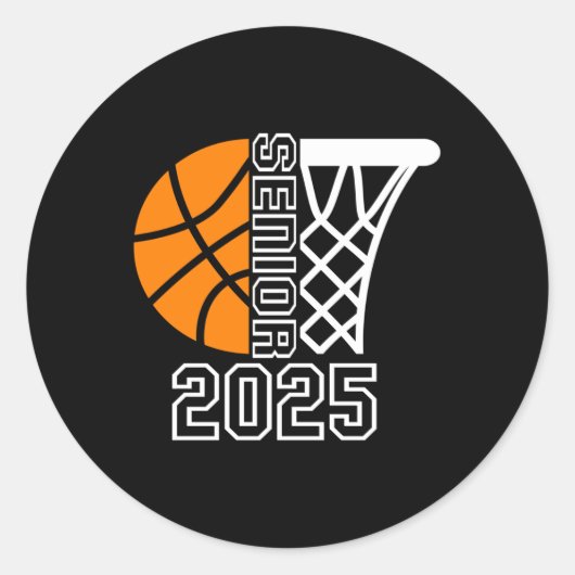 Afstuderen Senior CL van basketbalspeler Gradu 202 Ronde Sticker (Voorkant)