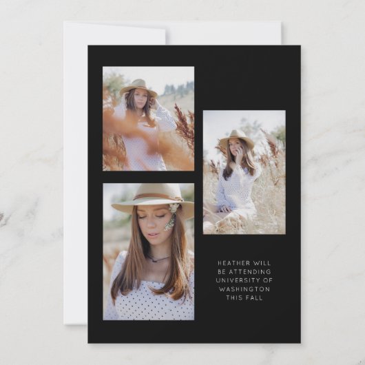 Afstuderen Senior Class Foto Aankondiging Kaart (Achterkant)