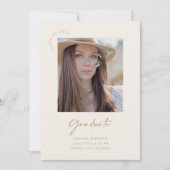 Afstuderen Senior Class Foto Aankondiging Kaart (Voorkant)