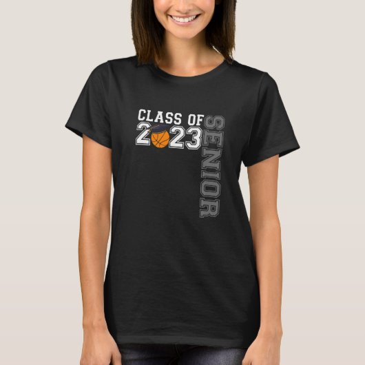 Afstuderen Senior Class of 2023 Basketball Player T-shirt (Voorkant)