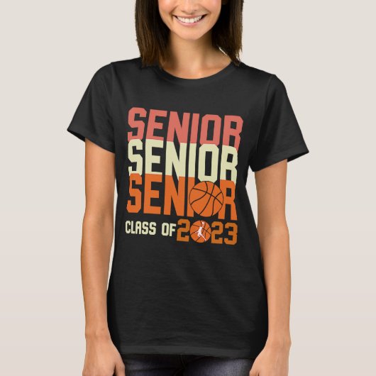 Afstuderen Senior Class of 2023 Basketball Player T-shirt (Voorkant)