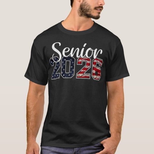 Afstuderen Senior Class van 2026 Afstuderen Amerik T-shirt (Voorkant)