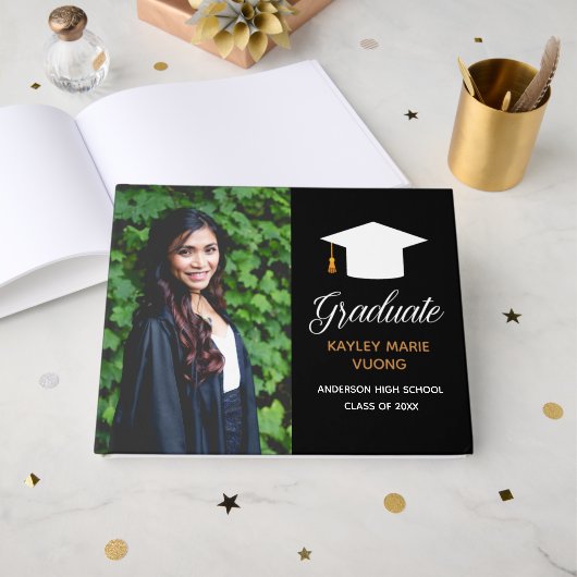 Afstuderen Senior foto Autograph Keepsake 2025 Gastenboek (Voorkant open)