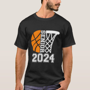 Afstuderen senior klasse van 2024 basketbalspeler t-shirt