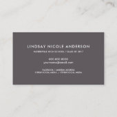 Afstuderen Senior Networking Full Photo Name Cards Contactkaartje (Achterkant)