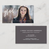 Afstuderen Senior Networking Full Photo Name Cards Contactkaartje (Voorkant / Achterkant)