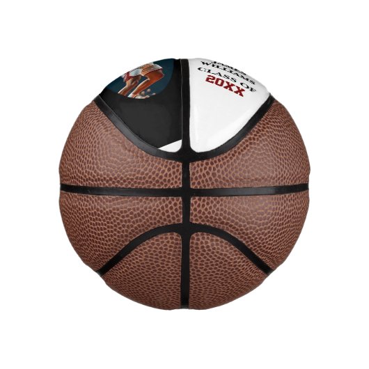 Afstuderen Senior Night Custom Foto & Naam Basketbal (Rechts)
