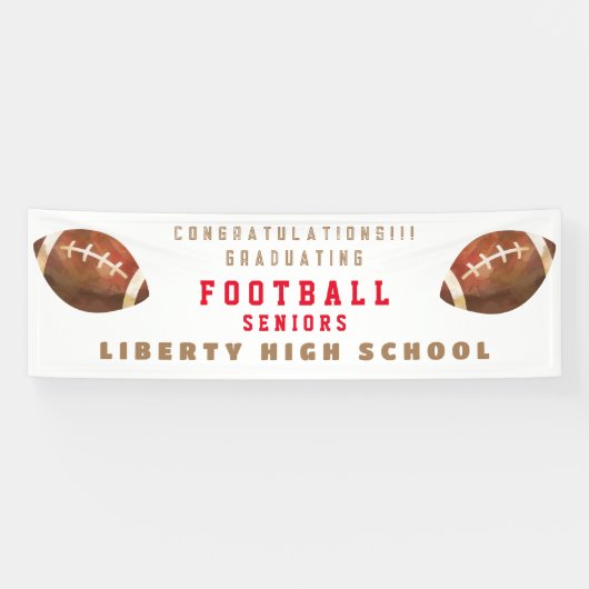 Afstuderen Senioren Football Banner (Horizontaal)