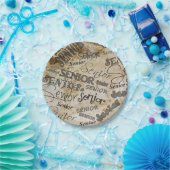 Afstuderen Senioren Papieren Bordje (Feest)