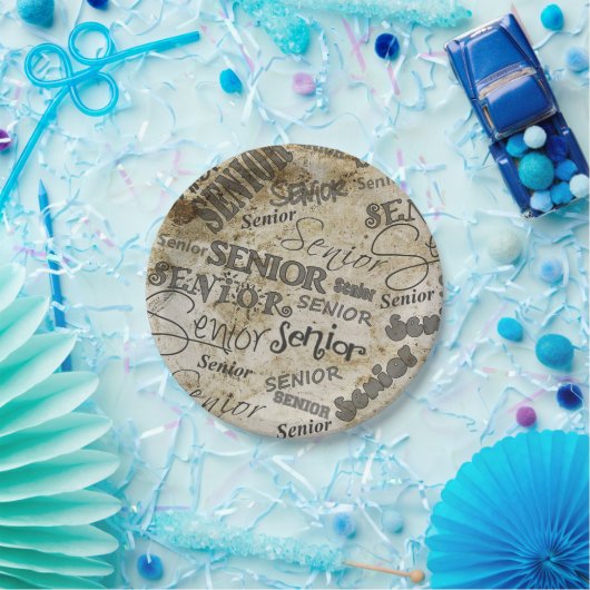 Afstuderen Senioren Papieren Bordje (Feest)