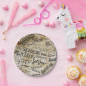 Afstuderen Senioren Papieren Bordje (Feest)