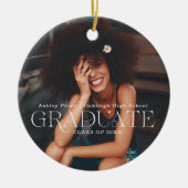 Afstuderen | Sentimentele foto KeepSake Kerstmis Keramisch Ornament (Voorkant)