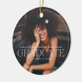 Afstuderen | Sentimentele foto KeepSake Kerstmis Keramisch Ornament (Links)