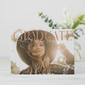 Afstuderen Serif Foto Afstuderen Aankondiging (Staand voorkant)