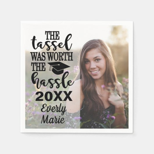 Afstuderen servetten met foto (Voorkant)