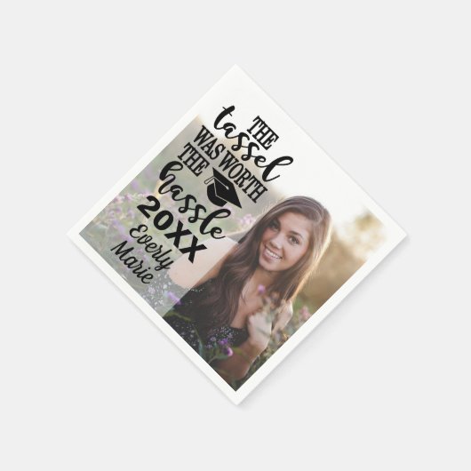 Afstuderen servetten met foto (Hoek)