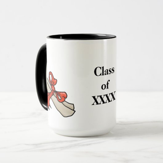 Afstuderen Sheepskin Mok past Jaar aan! (Voorkant links)