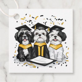 Afstuderen Shih Tzu Dogs Bedankjes Labels