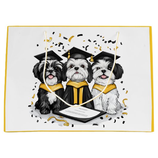 Afstuderen Shih Tzu Dogs Groot Cadeauzakje (Voorkant)