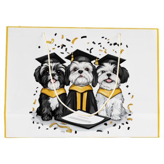 Afstuderen Shih Tzu Dogs Groot Cadeauzakje (Achterkant)